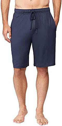 32 Degrees Cool Mens Knit Wicking Lounge Sleep Short, Navy, Large