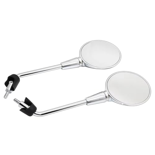 Espejos retrovisores de motocicleta universales cromados de 8mm con acabado premium