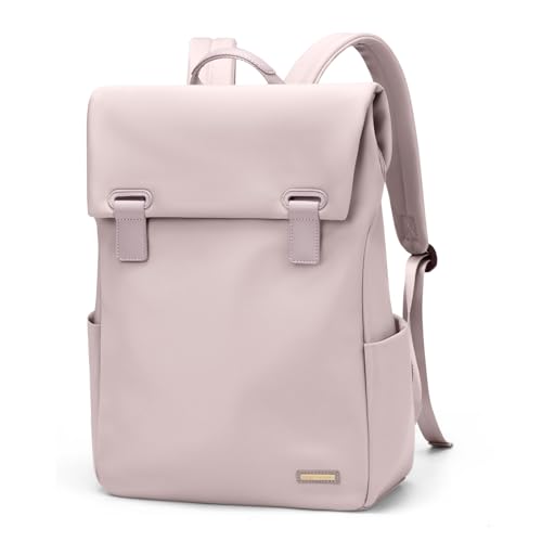 GOLF KVALITET kvinnor laptop ryggsäck resa pendling college pendling college passform 15,6 tum, Puderrosa, 15.6 inch, ledig