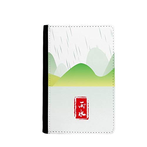 Porte-passeport multicolore pluie et eau solaire avec fentes pour cartes de crédit 9,4x14,7 cm