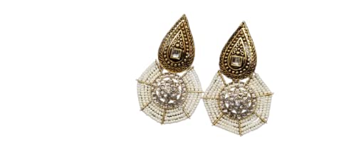 ROYAL ENTERPRISES Traditional print Square Shape pearl Tops for women and girl color - Multicolor