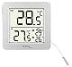 Technoline WS7049 Bürothermometer, digitales Thermometer mit Zwei Temperaturmessungen: über Kabelsonde (1,5 m) und über das Thermometer selber, für Temperaturüberwachung am Arbeitsplatz