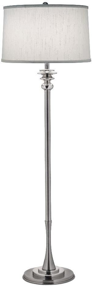 59"H Antique & Polished Nickel Signature by Stiffel Floor Lamp, 3-Way