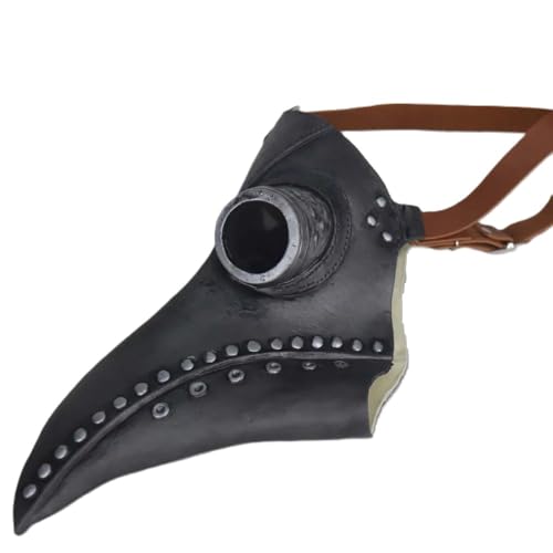 Máscara Médico da Peste Negra, Látex, Fantasia de Halloween, Corvo Praga