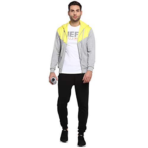 Image of OFF LIMITS Men Colorblock Hoodie Grey Jacket-Large