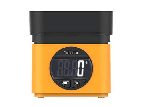 TERRAILLON BA22 Mitico Giallo - Bilancia da cucina elettronica - Design iconico - Ciotola integrata 0.7L - Grande schermo LCD - Display XXL numeri - Funzione Tare
