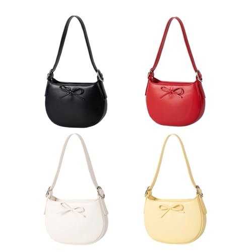 Korean Styles Armpit Shoulder Bag With Bows Decors Elegant Underarm Purse Evening Bags Handag For Commuting And Leisure Every3