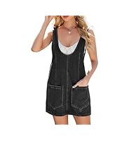 Abito Corto Estivo Donna In Denim - Senza Maniche Con Spalline Regolabili E Schiena Scoperta - Vestitino A Trapezio Con Volant
