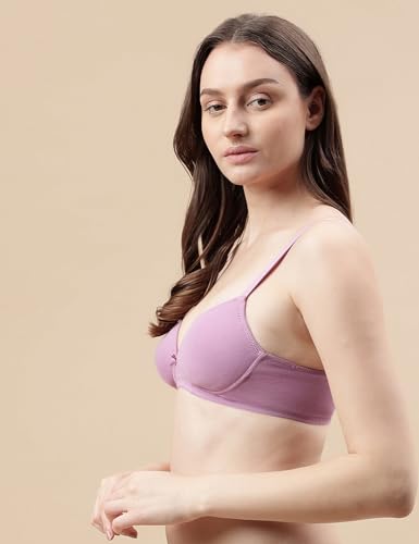 Image of Marks & Spencer Cotton Mix Padded Demi Cup Bra