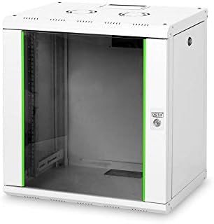DIGITUS Szafa sieciowa 19 cali 12 U - montaż ścienny - głębokość 450 mm - max. obciążenie 100 kg - seria Unique - drzwi szklane - szary