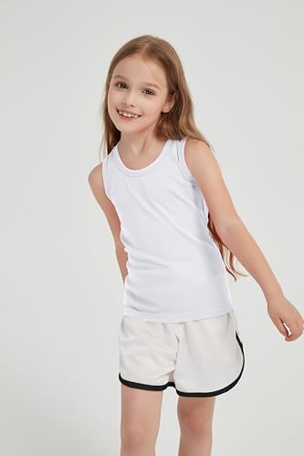5-Pack Girls and Toddlers' Tank Tops Racerback Sleeveless Undershirts Girls Dance Tops（2-16Years）4