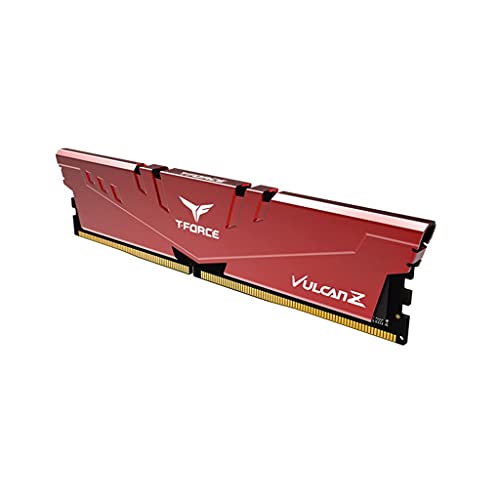 Image of TeamGroup T-Force Vulcan Z 32GB 3600MHz (3600MT /s) CL18 Red DDR4 UDIMM Desktop Gaming Memory, Metal Heatsink, Supports XMP 2.0, Compatible with Intel /AMD CPU, High Performance, Low Latency RAM Module