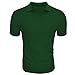 Gnvviwl Men's Muscle V Neck Polo Shirts Slim Fit Short Sleeve Cotton Golf T-Shirts Ribbed Knit Soft Tees Green