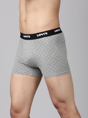 Image of Levi's 022 Trunk for Men | Cotton Stretch Fabric | Printed Men's Underwear | Anti-Roll Waistband | Extra Supportive Gusset | Functional Fly | No Ride-Up | Mid Length Fit | Tagless | Pack of 1