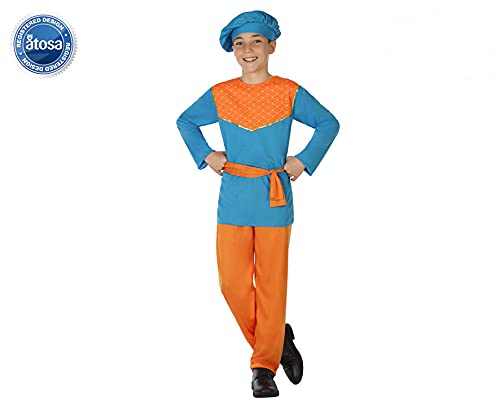 Image secondaire de ATOSA déguisement paysan médiéval enfant garçon bleu 7 a 9 años