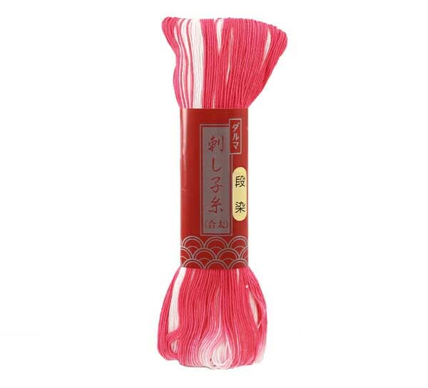 Image of Yokota Daruma Sashiko Thread, Medium-Thick, Gradation Dye, 100m, Col. 51 Pink, 01-2112
