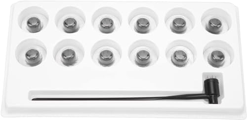 Martillo de piel de flor de ciruelo, con 12 cabezales de repuesto, martillo dérmico de flor de ciruelo de acero inoxidable, juego de agujas de siete estrellas