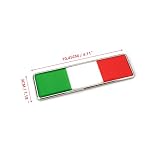 Zestaw 2 sztuk włoskiej flagi metalowe naklejki samochodowe 3D emblemat National IT Tricolor flaga odznaka grafika naklejki do uniwersalnego samochodu motocykla błotnik spódnic pień boki 104,5 mm x 30 mm