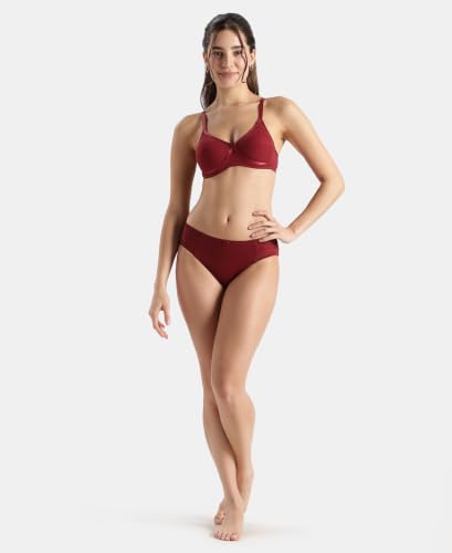 Image of Jockey 1242 Women Wirefree Non Padded Super Combed Cotton Elastane Stretch Medium Coverage Cross Over Everyday Bra
