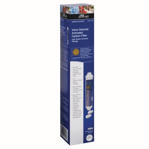 Watts Premier H2O-FK102 Pure H2O Filtre à charbon GAC avec connexion FNPT 6,35 mm et deux adaptateurs à connexion rapide 6,35 mm pour réfrigérateur, camping-car, refroidisseur d'eau – vue 4