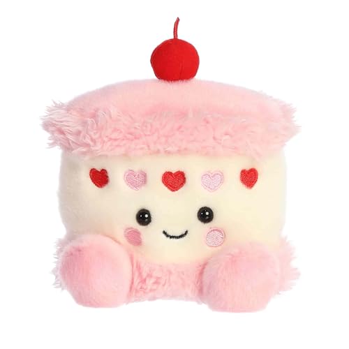 Aurora® Adorable Palm Pals™ Jubi Heart Cake™ Stuffed Animal - Fun Seasonal Plush for Kids and Adult Collectors - Perfect for Decorating Rooms and Valentine's Day - Pink 5 Inches