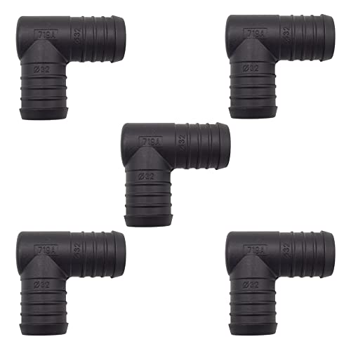 5 x YOU.S Original Schlauchverbinder Zwischenstück RGV Ø 32x32 mm 90° Winkel - L Form