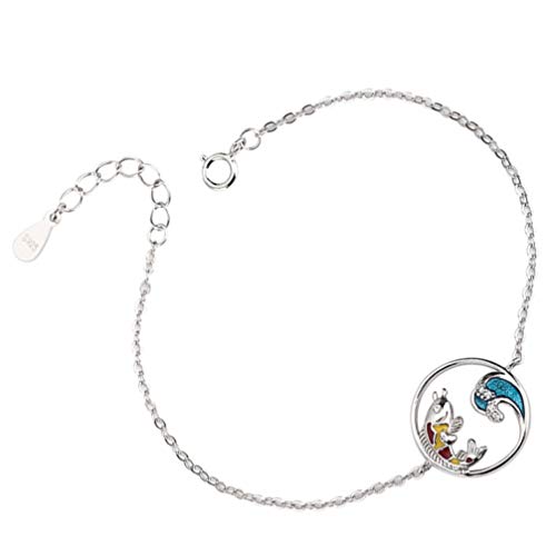 ABOOFAN Peixe Forma Pulseira Estilo Chinês S925 Pulseira Cadeia Mão de Prata Presente Do Dia Dos Nam