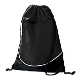 Augusta Sportswear TRI-COLOR DRAWSTRING BACKPACK OS Black/Black/White