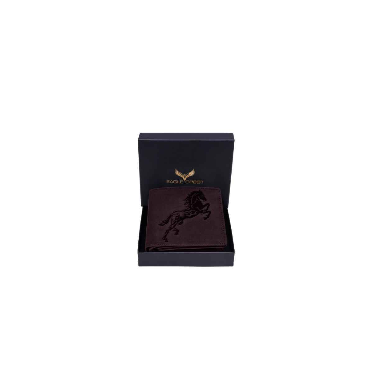 Eagle Crest Stalion Vintage Brown Leather Wallet for Men