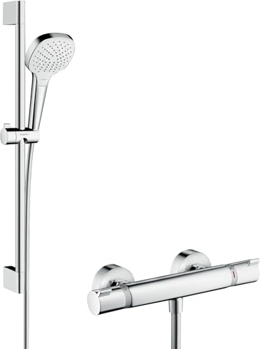 Combi douche Hansgrohe Croma Select E pour stopper les variations de température sous la douche