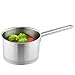 SILBERTHAL Stielkasserolle Induktion 16 cm - Edelstahl Kochtopf mit Stiel klein - 2l - Milchtopf - Für alle Herdarten