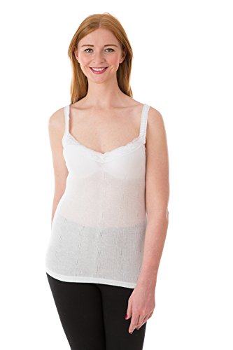 Octave 3 Pack Ladies/Womens Thermal Underwear Sleeveless Camisole Vest/T-Shirt/Top (XXOS: Bust 46-48 inches, White)