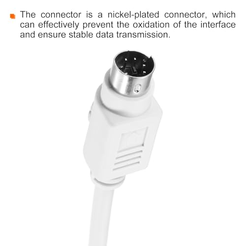 Cable PS2 macho a macho de 6 pines y 3 metros para periféricos de ordenador blanco 3