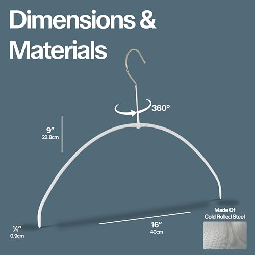 MAWA by Reston Lloyd, Euro Ultra-Thin Series, Non-Slip Space-Saving Clothes Hanger Style 40/PT for T-Shirts, Blouse, & Sun Dresses, 360-degree Rotatable Hook, Set of 180, Latte by MAWA - Image 2