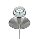 EGLO Pendelleuchte Rondo, 1 flammige Esszimmerlampe, Hängelampe aus Metall in Silber und Glas in opal-matt weiß, E27 Fassung, Ø 25 cm