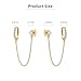 14K Gold-Plated Pendant Earrings | Loop Design | Cubic Zirconia Copper Chain, Fashionable Wearable Jewelry, Suitable for Daily Wear and Gifts