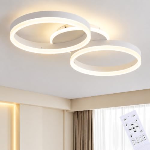 LED Deckenleuchte Dimmbar 64cm Deckenlampe Wohnzimmer mit Fernbedienung