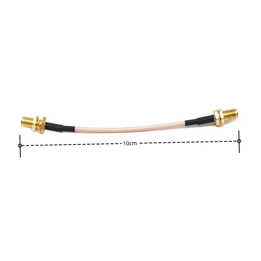 SMA Female to SMA Female RG316 Extension Cable Connector 2 Pack, RF Coax Pigtail Cable for Radio Antenna