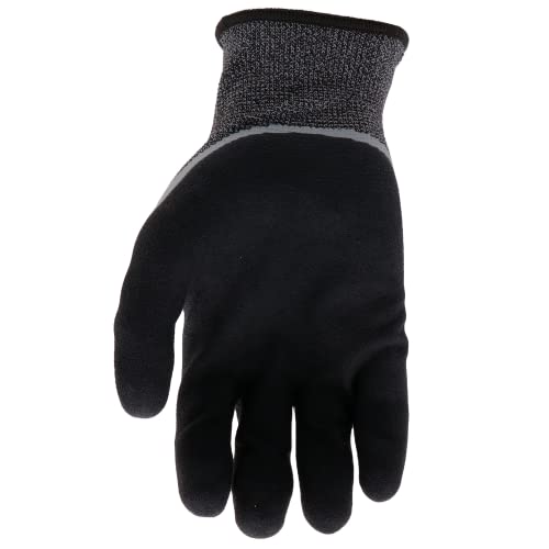 Boss Men's Tactile Barrier Dual Layer Latex Coated Work Gloves, Water Resistant, Superior Grip, Tear Resistant, Gray/Black, Large (B32021-Xl) #TOP3