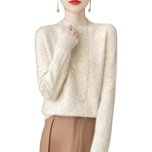 WYCGMSL Women's Turtleneck Jumper Ribbed Knit Sweater Ladies Soft Tops