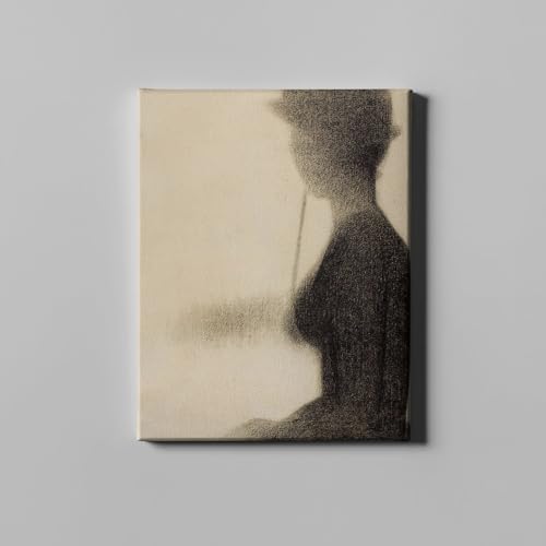 Lienzo Mujer sentada con sombrilla de Seurat para decorar un salón elegante
