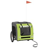 Remorque de vélo pour animaux de compagnie vert et gris