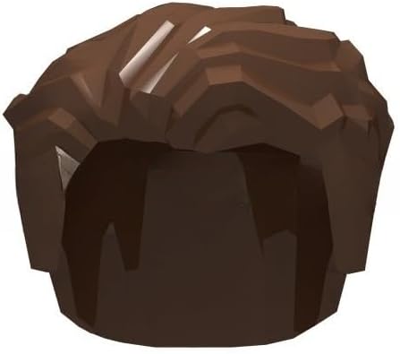 50 Piece Short sideburns, Short Hair on The Back, Brown, Compatible with Lego Parts and Pieces