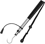 KOMCLUB Fishing Gaff Hook, Retractable Fishing Gaff Sharp Hook Fishing Gear Tackle with Soft Rubber Nonslip Handle and Lanyard Lightweight Non-slip Sharp Hook for Saltwater Boat Fishing Kayak Fishing