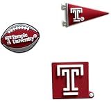 FOCO Temple University Owls Officially Licensed Shoe Decoration Charms – 3 Pack College Fan Footwear Accessories