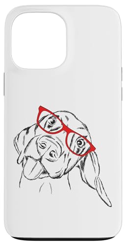 Mens Womens Kids Funny Goofy Red Glasses Vizsla Dog Lover �X�}�z�P�[�X iPhone 13 Pro Max �p