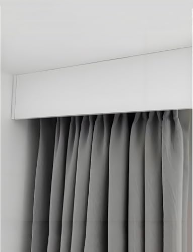 Blackout Valance for Bay Windows - Decorative Wall-Mounted Pelmet Panel Cover, Ceiling/Wall Mount Rod Baffle, Ideal for Bedrooms (16.4ft)