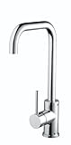Bristan Lemon Kitchen Tap - swivel spout, single lever EasyFit chrome kitchen sink tap, LMN EFSNK C