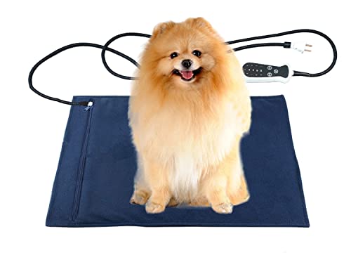 Deoman Pet Heating Pads For Dogs Cats Heated Bed Mat,Electric Dog Heating Pad With Timer To Keep Pet Warm,Long Chew Resistant Cord #TOP2