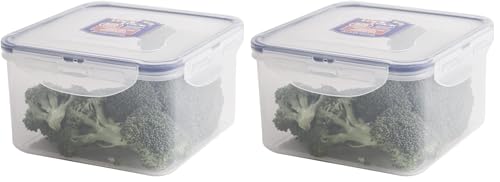 Image of LocknLock Square 1.2ltr (155 x 155 x 87mm) (Pack of 2)